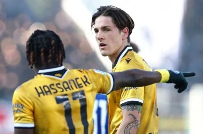 Nicolò Zaniolo during a Serie A match